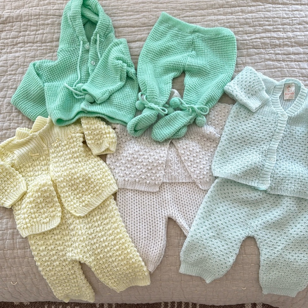 Vintage knit baby lot
